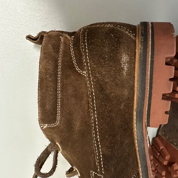 John Varvatos U.S.A. Mens Brown Suede Leather Lug Sole Eriksen Chukka Boots 9M - Picture 6 of 15